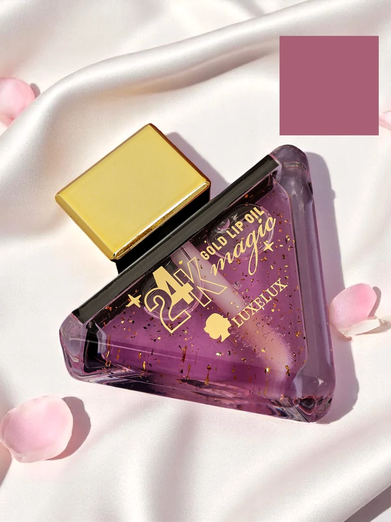 Gloss à lèvres incolore 24K hydratant et régénérant avec des particules d'or