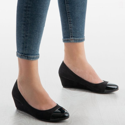 Escarpins noirs sur le talon compensé Adriana - Chaussures 1