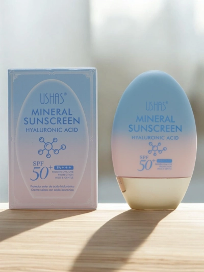 Crème solaire Ushah avec acide hyaluronique 50 SPF 60g