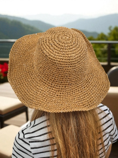 Royalfashion Chapeau de paille pour femme Lila Sun