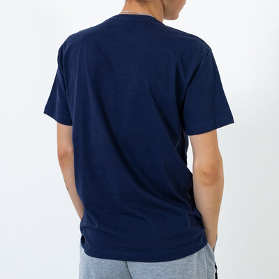 T-shirt homme bleu marine en coton avec imprimé - Vêtements