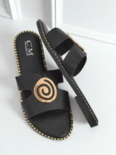 Royalfashion Mules à semelle plate pour femme Glam Bliss