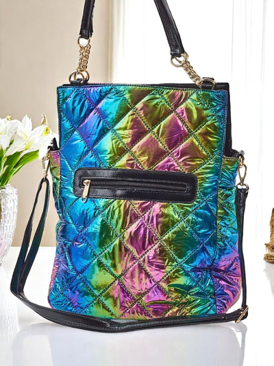 Royalfashion Grand sac à main femme HoloQuilt Shopper