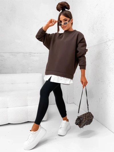 Sweatshirt en coton pour femmes Royalfashion avec bas détachable