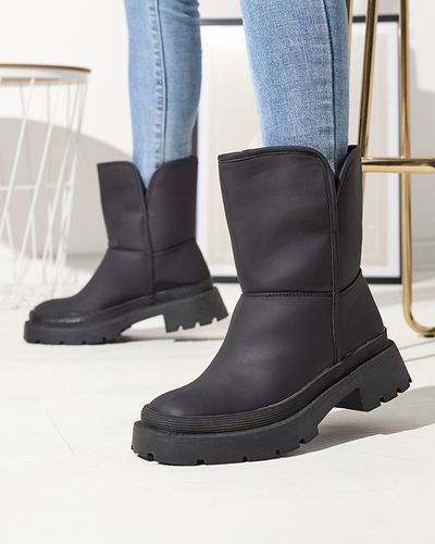 OUTLET Bottes isolées mattes pour femmes en noir Whidos- Footwear