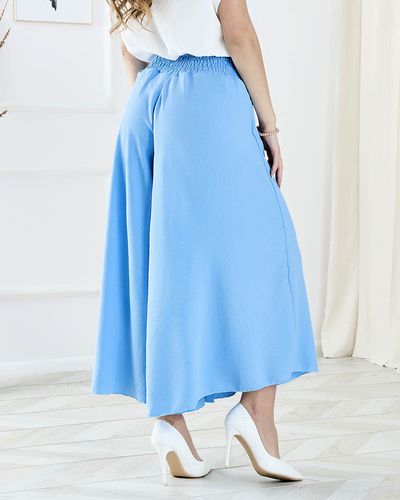 Pantalon palazzo large pour femme en bleu - Vêtements