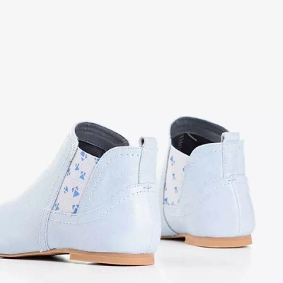 OUTLET Bottines en cuir pour femmes bleu clair de Heidi - Chaussures