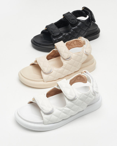 OUTLET Sandales matelassées noires pour femme Acuq- Footwear