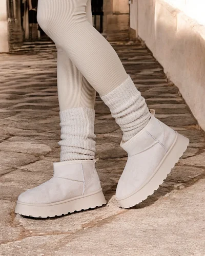 Royalfashion Bottes courtes à la manière des bottes de neige pour femmes Hezio
