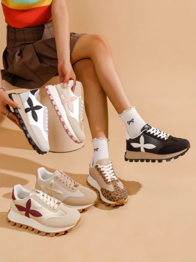 Royalfashion Baskets sportives pour femmes sur une semelle plus épaisse Aloqa