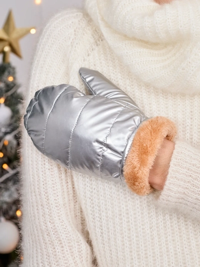Royalfashion Gants argentés pour femme