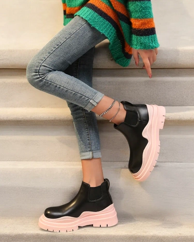 Royalfashion Bottes à enfiler pour femmes Derri