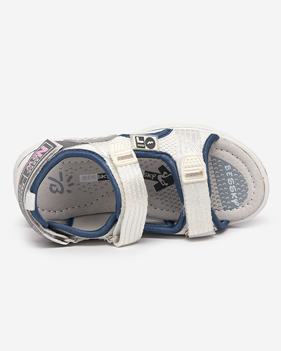 Sandales blanches pour enfants avec patchs Kiteks - Footwear