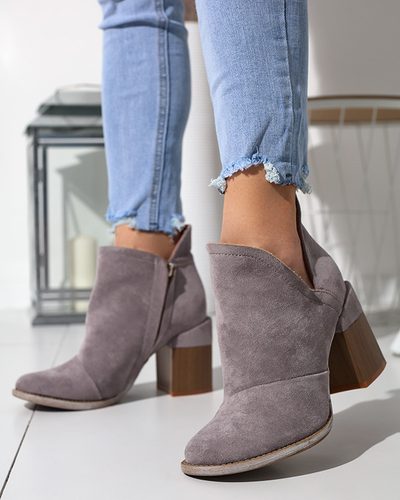 Bottines femme gris clair avec découpes Cintura - Footwear