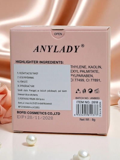 Anylady Enlumineur compact pour le visage Argent