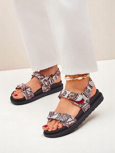 Sandales Royalfashion pour femme avec imprimé Aloé