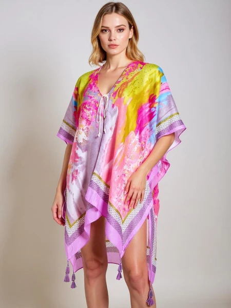Paréo Anthea – Robe de plage colorée Royalfashion aux genoux, universelle
