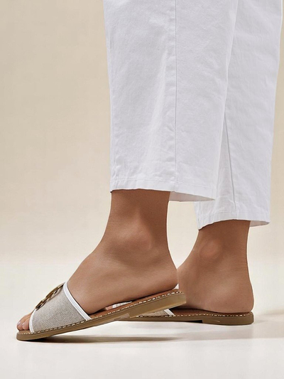 Royalfashion Chaussons pour femme à semelle plate Rorole