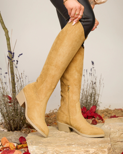 Royalfashion Bottes isolées pour femmes en camel Comfy Elegance