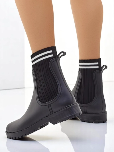 Bottes de pluie pour femmes Royalfashion avec un insert en tissu plus haut Scarlesa