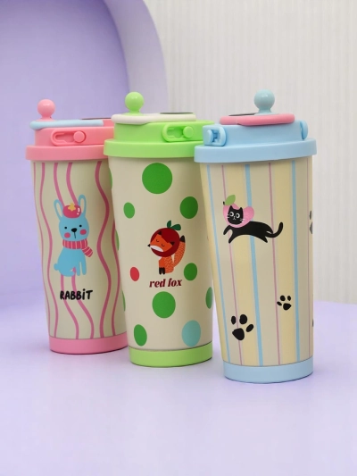 Royalfashion Mug thermique avec bec verseur et capteur de température Animaux mignons