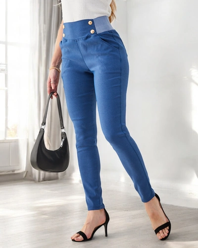 Pantalons treggings en coton Royalfashion pour femmes