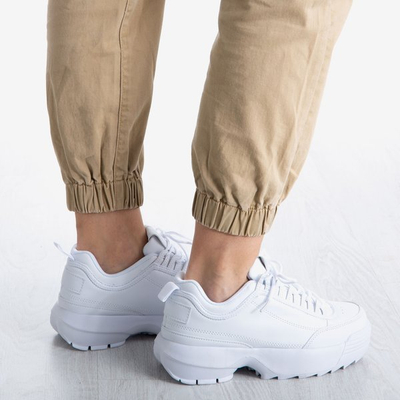 Chaussures papa blanches à lacets Osetrellia - Chaussures 1