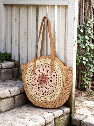 Royalfashion Sac en paille pour femme Flora Grande