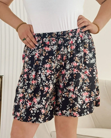 Royalfashion Short femme en tissu à fleurs PLUS SIZE