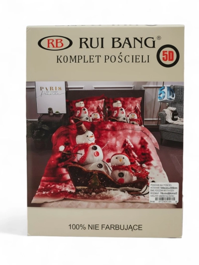 Royalfashion Linge de lit de Noël 160x200 ensemble 3 pièces
