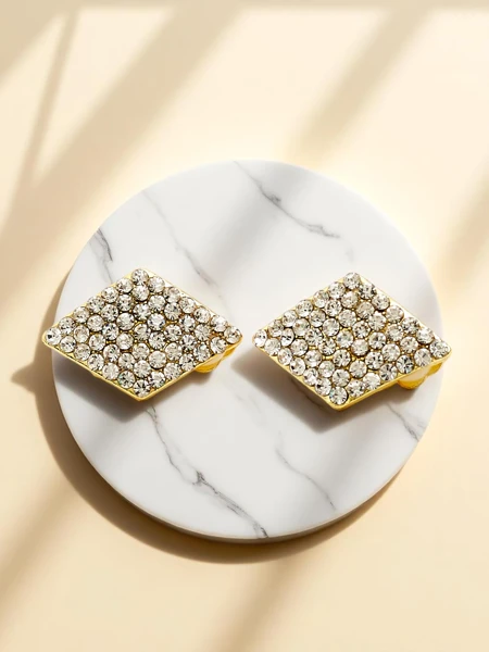 Royalfashion Boucles d’oreilles à clip pour femme avec zircon cubique