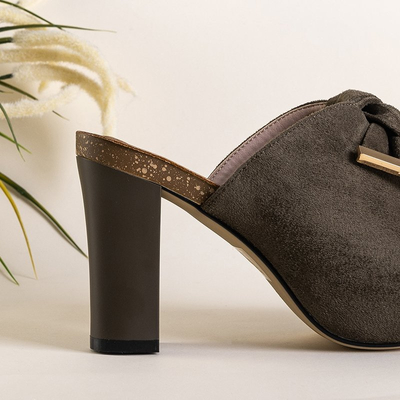 OUTLET Sandales vertes pour femmes sur le poteau Kustai - Footwear