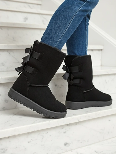 Bottines Stella en cuir écologique suédé à talon plat
