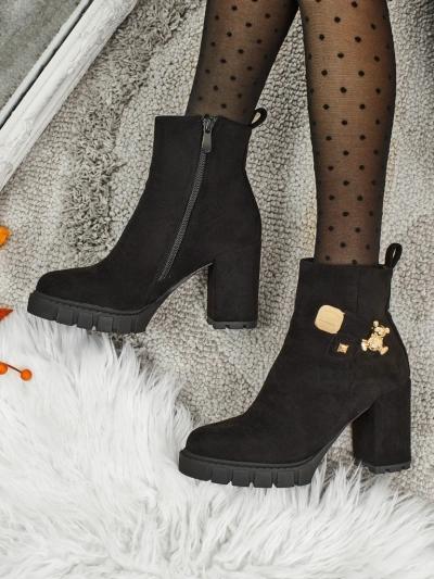 Bottines femme en éco-daim à talon bloc Bearr