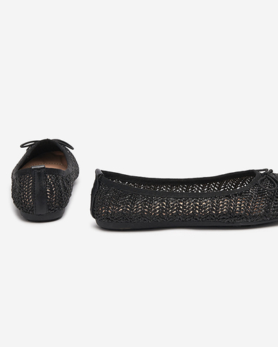 Ballerines Tressées Femme Wewo Noir - Chaussures
