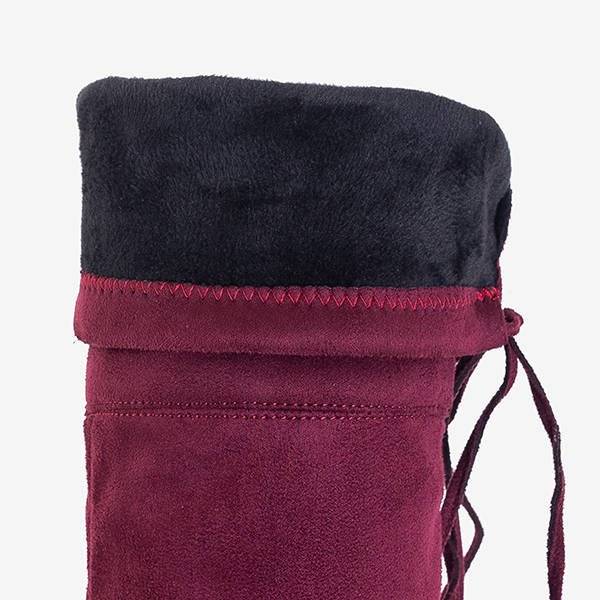 OUTLET Bottes bordeaux pour femmes Ena - Footwear