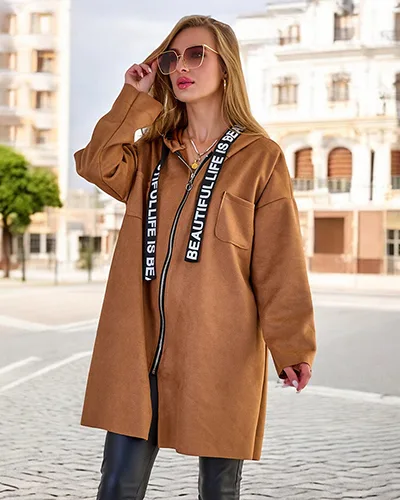 Royalfashion Veste femme longueur genou